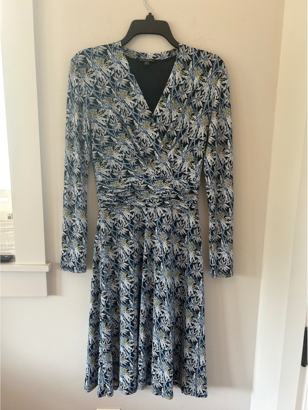 Brooks Brothers Faux Wrap Floral Bamboo Dress Women’s Size Small